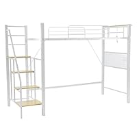 人気再入荷！システムベット ロフトベッド耐荷重120kg　 耐震　WHITE Amazon｜システムベット ロフトベッド シングル コンセント付き